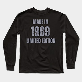 Vintage Made in 1989 , Limited Edition  , Gift for Mom Dad Birthday Long Sleeve T-Shirt